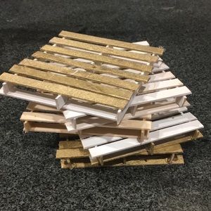 Set of 5 handmade pallet coasters.